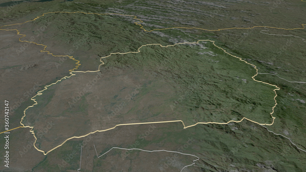 Bubanza, Burundi - outlined. Satellite Bubanza, Burundi - outlined. Satellite