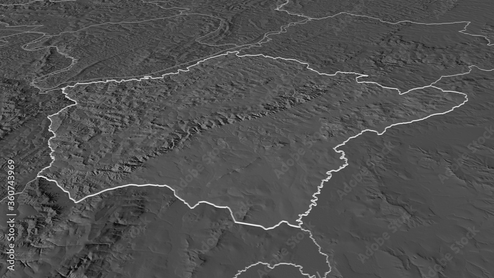 Naklejka premium Ruyigi, Burundi - outlined. Bilevel
