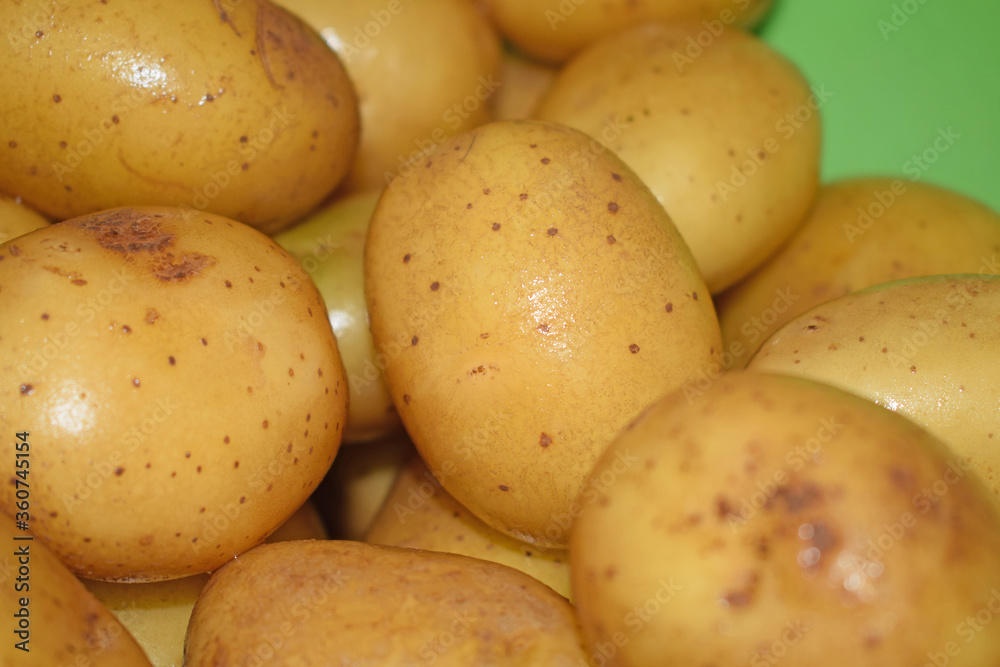 Close up shot of organic fresh raw potatoes Close up shot of organic fresh raw potatoes