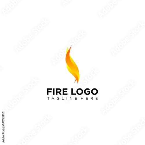 abstract water with fire / water fire logo template