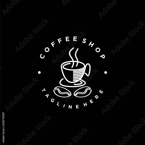 Coffee Line Art Logo Design