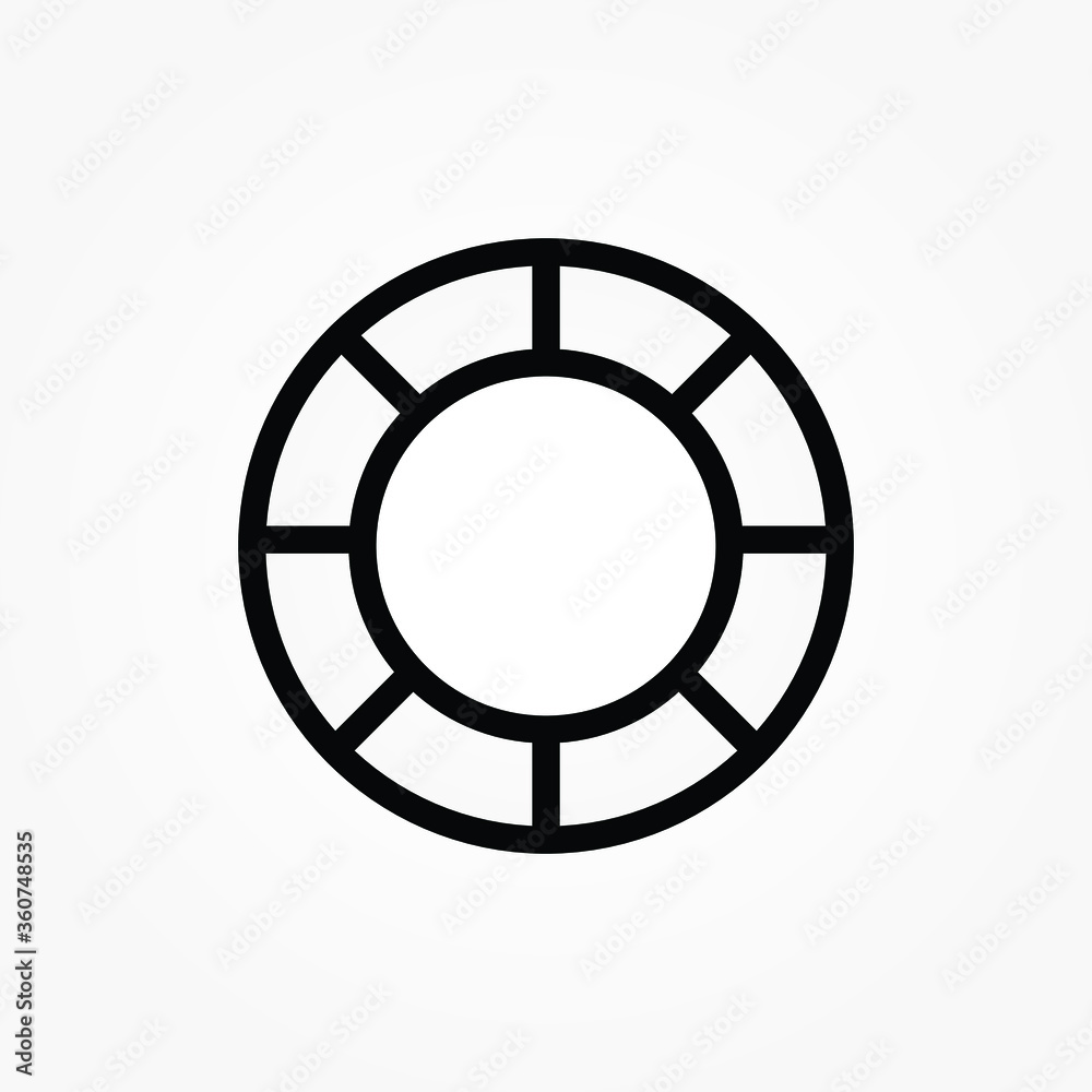 Life raft icon, vector illustration isolated on white background Life raft icon, vector illustration isolated on white background
