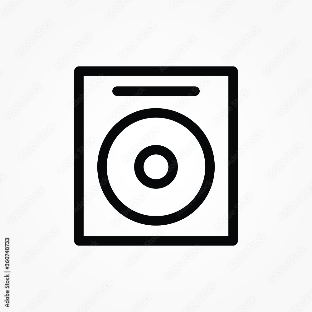 outline DVD player icon vector illustration outline DVD player icon vector illustration