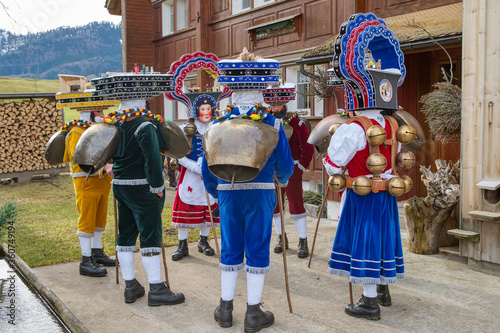 Silvesterchlausen or New Year’s Mummers Processions. Its part of the Silvesterchlausen tradition of greeting for the New Year in the Canton of Appenzell, Switzerland