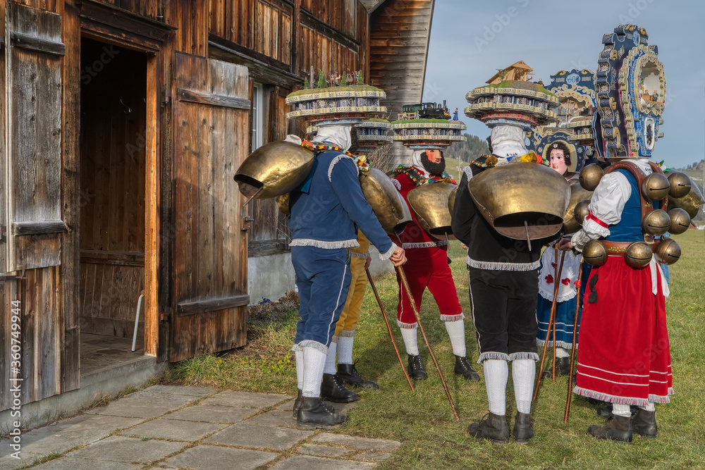 Silvesterchlausen or New Year’s Mummers Processions. Its part of the Silvesterchlausen tradition of greeting for the New Year in the Canton of Appenzell, Switzerland