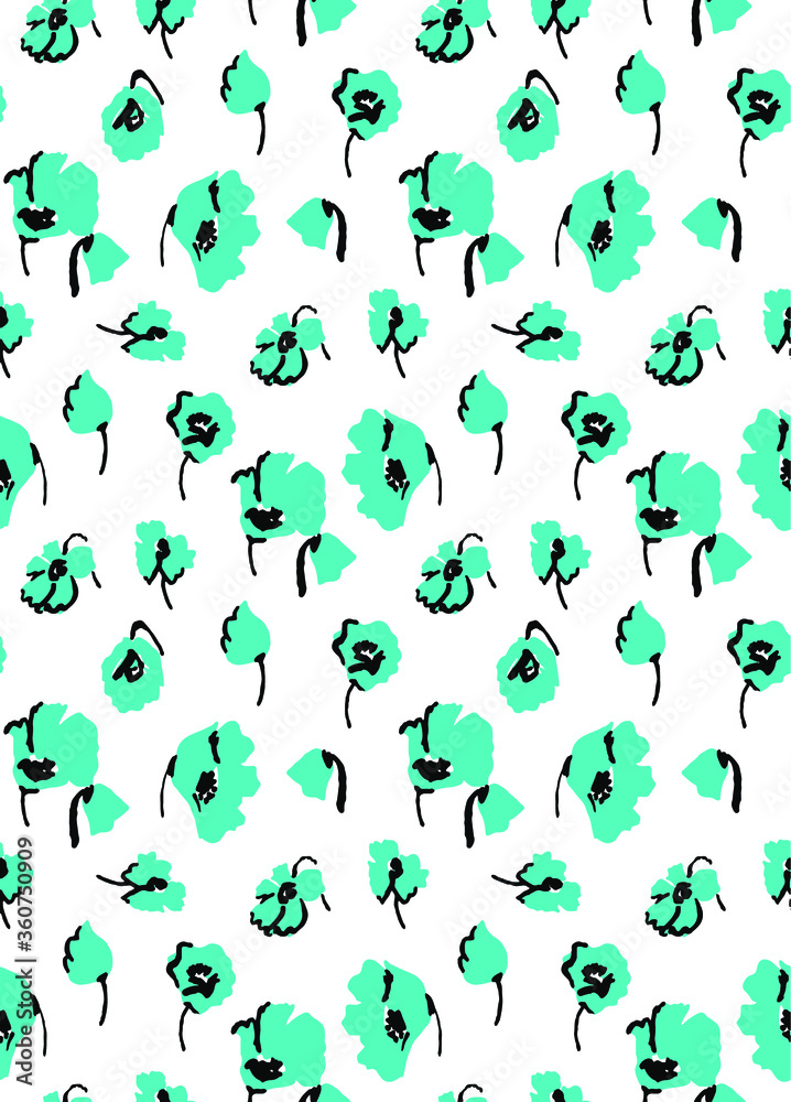 seamless flower pattern, floral print. seamless flower pattern, floral print.