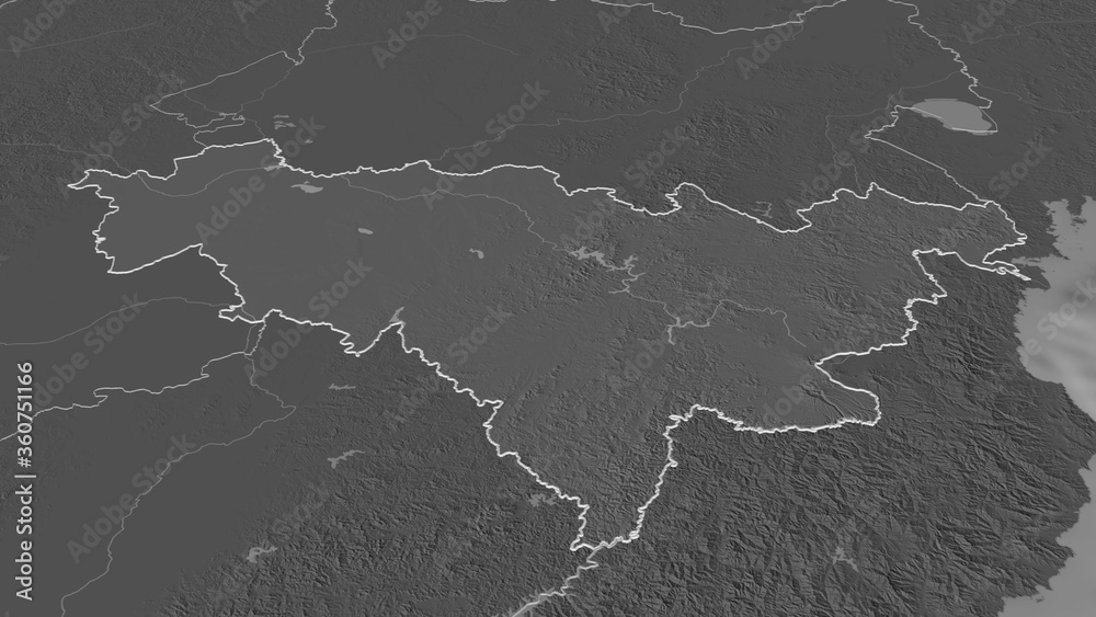 Jilin, China - outlined. Bilevel Jilin, China - outlined. Bilevel