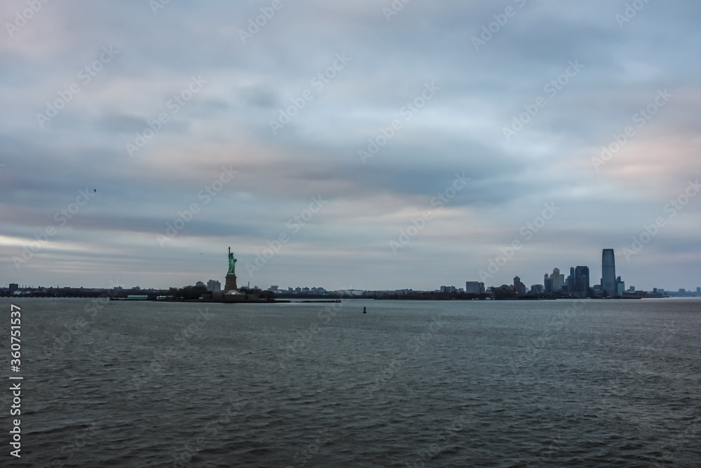 View from the Statue of Liberty from the Staten Island ferry