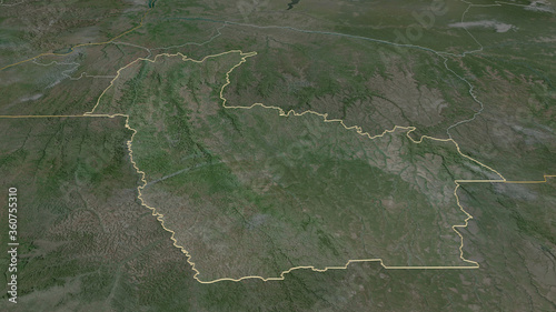 Kwango, Democratic Republic of the Congo - outlined. Satellite photo