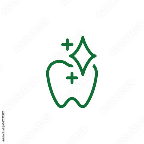 Vitamin, tooth green icon. Element of vitamin icon. Thin line icon for website design and development, app development. Premium icon