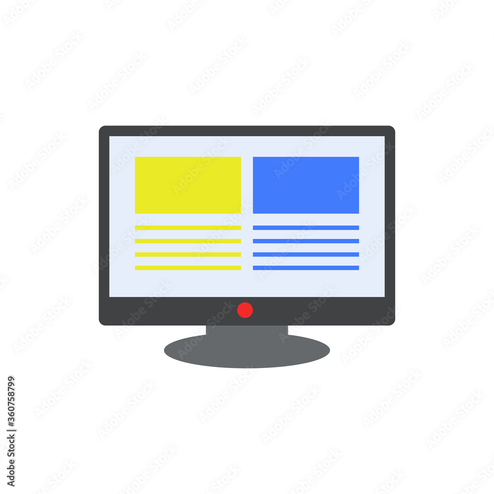 computer settings colored icon computer settings colored icon