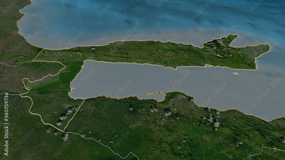 Samaná, Dominican Republic - outlined. Satellite Samaná, Dominican Republic - outlined. Satellite