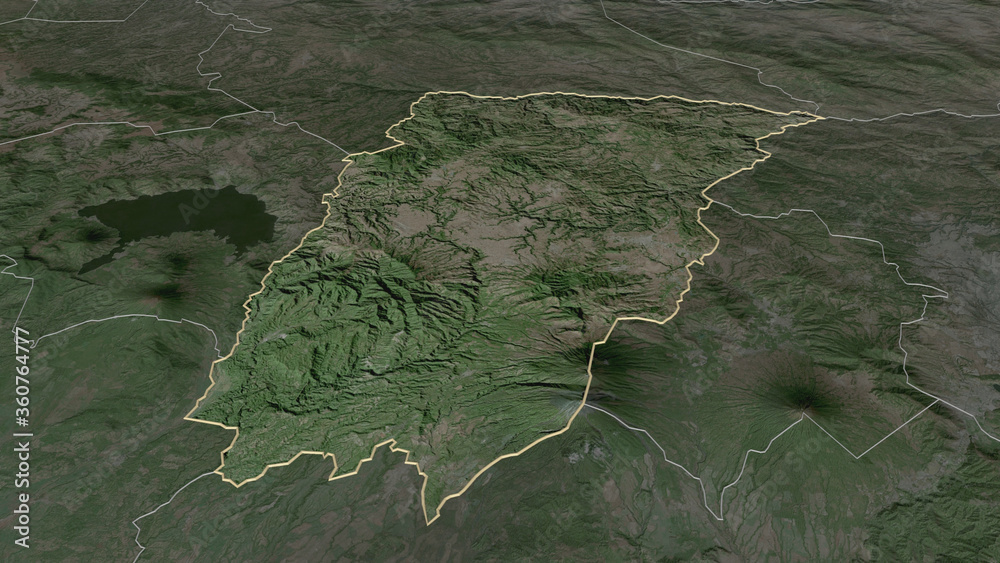 Chimaltenango, Guatemala - outlined. Satellite Chimaltenango, Guatemala - outlined. Satellite