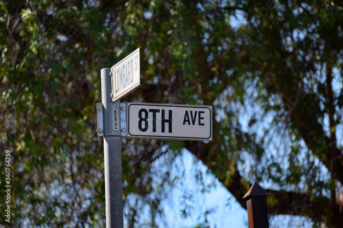 Eighth/8th Avenue road sign/street name