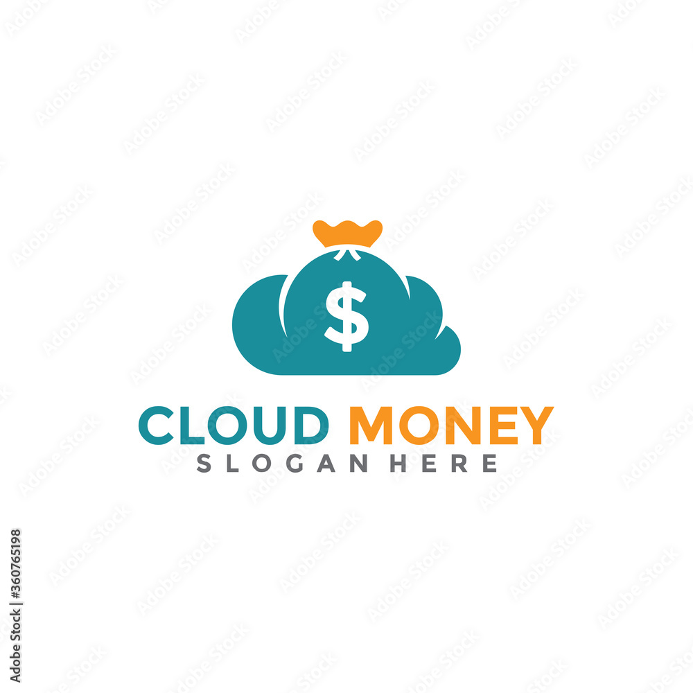 Cloud Money Logo Design Template. Online Pay Logo. Cloud Money Logo Design Template. Online Pay Logo.