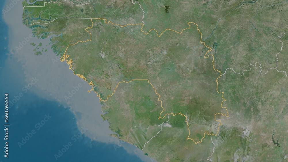 Guinea - overview. Satellite
