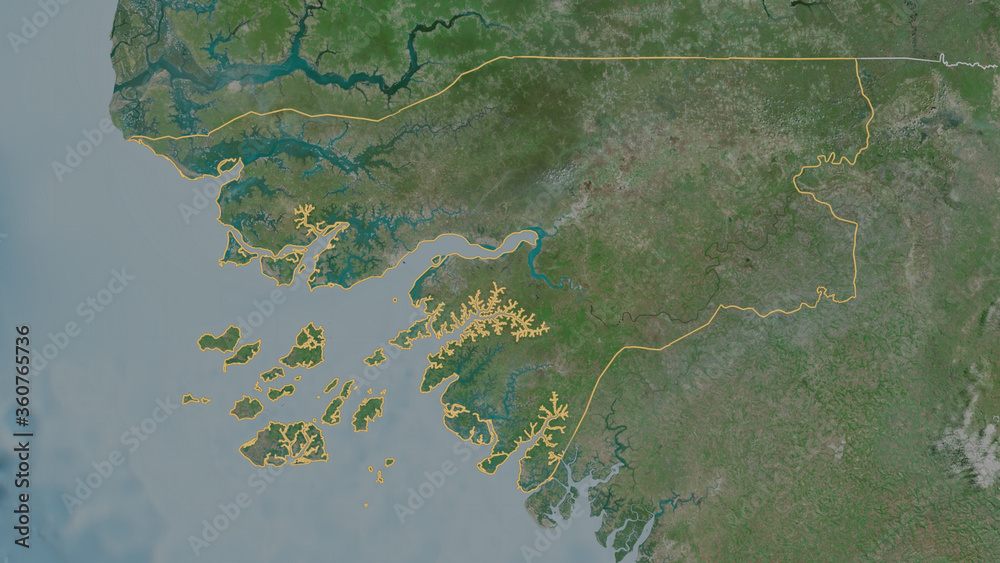 Guinea-Bissau - overview. Satellite