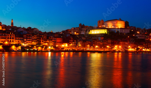 night view of porto, portugal
