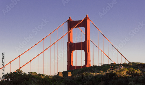 Golden Gate Bridge at sunset © Gerald Zaffuts