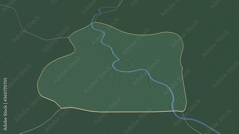 Baghdad, Iraq - outlined. Relief Baghdad, Iraq - outlined. Relief