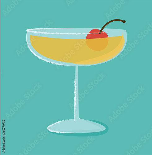 Mid Century Coupe cocktail - Editable
