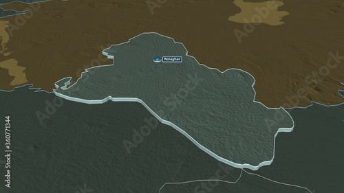 Photography Monaghan, Ireland - extruded with capital. Administrative