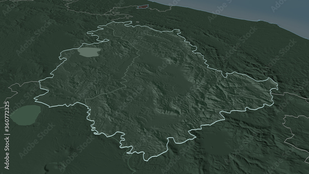 Umbria, Italy - outlined. Administrative Umbria, Italy - outlined. Administrative