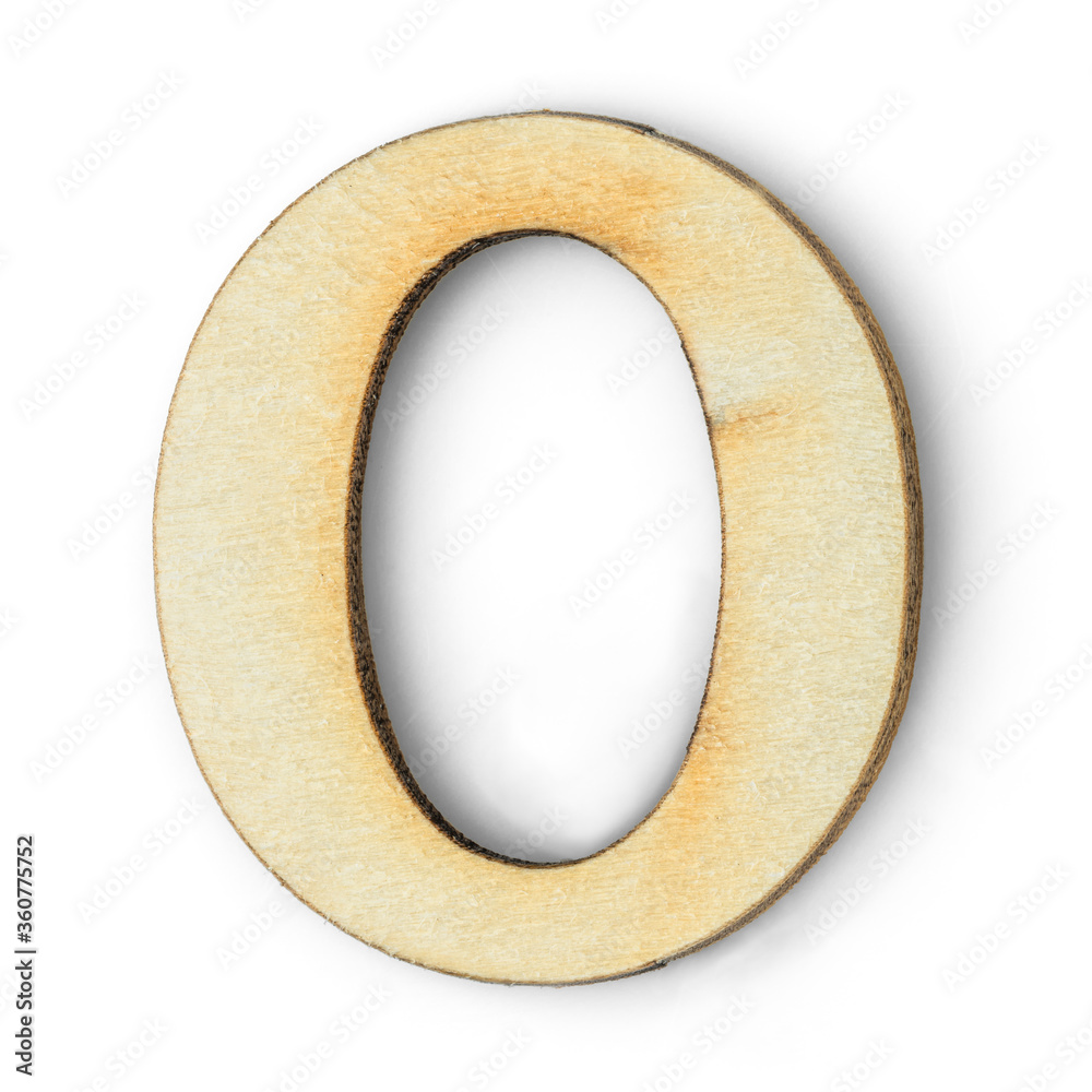 Wooden Alphabet letter with drop shadow O Wooden Alphabet letter with drop shadow O