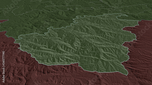 Quthing, Lesotho - outlined. Administrative