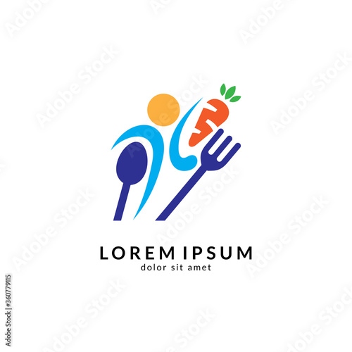 Kitchen, spoon and fork, dining restaurant, food and cafe logo vector. Culinary food symbol/icon design template
