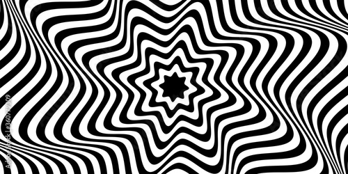 Abstract dark with white op art stripe line design background