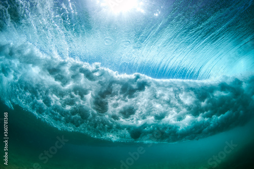 Fototapeta Naklejka Na Ścianę i Meble -  Underwater wave vortex, Sydney Australia