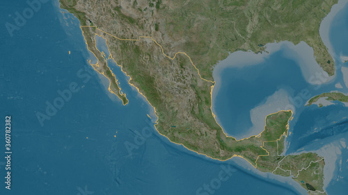 Mexico - overview. Satellite
