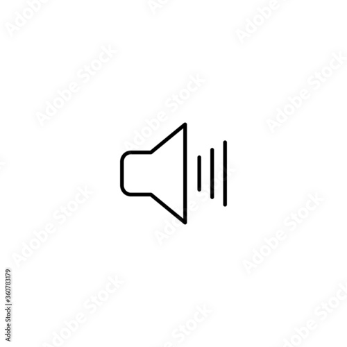 Vector icon of Sound on, ringing, speaker