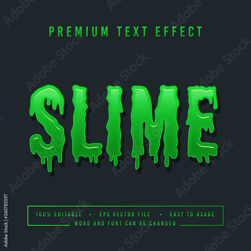 decorative slime Font and Alphabet vector
