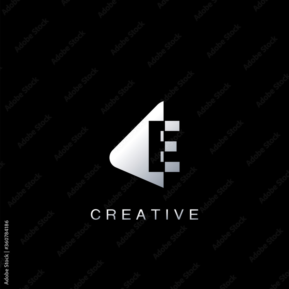 Monogram Abstract Techno Initial Letter E Logo icon vector design Monogram Abstract Techno Initial Letter E Logo icon vector design