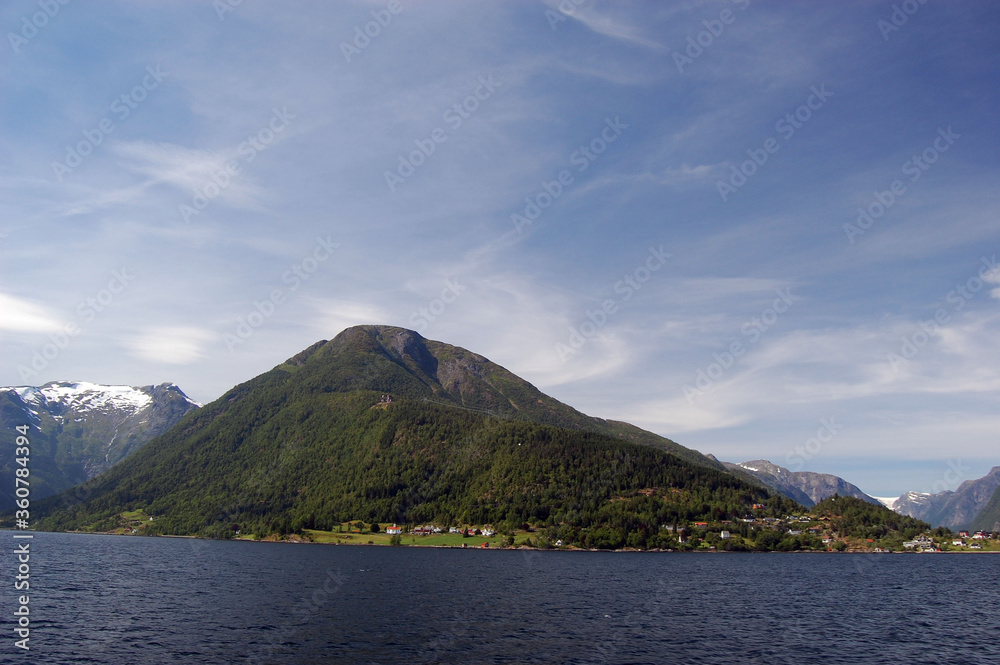 Sognefjord, Norway, Scandinavia. View from the board of Flam - Bergen ferry