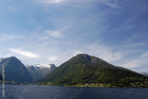 Sognefjord, Norway, Scandinavia. View from the board of Flam - Bergen ferry