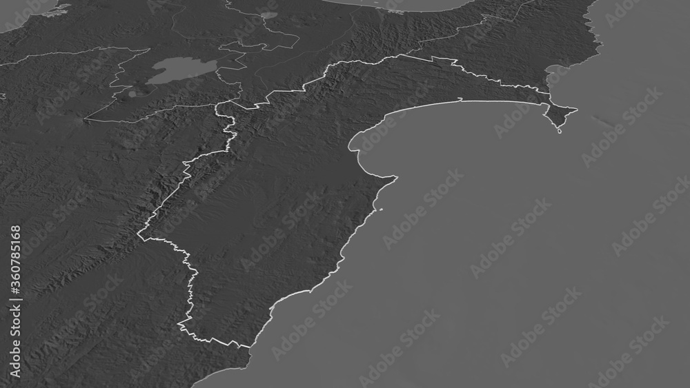Hawke's Bay, New Zealand - outlined. Bilevel Hawke's Bay, New Zealand - outlined. Bilevel