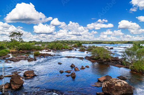 River, Iguaçú waterfall, National Park , Blue sky