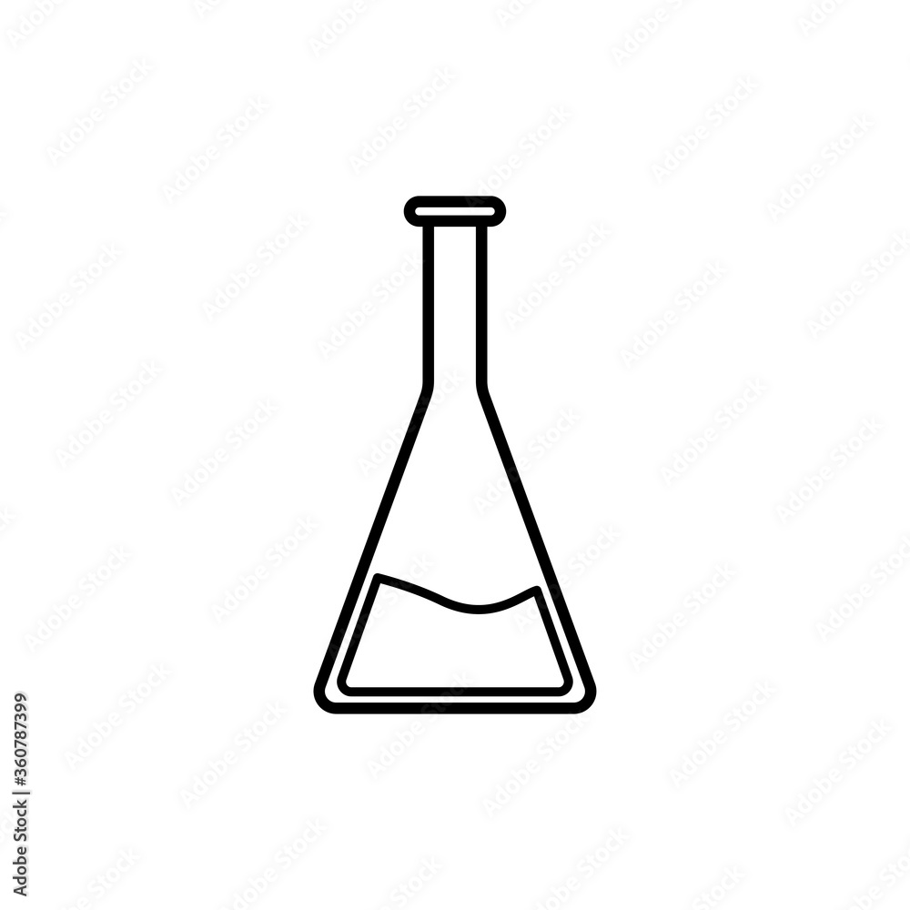 Scientific bottle line icon Scientific bottle line icon