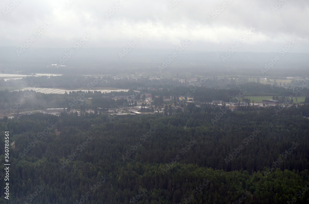 Suburbs of Oslo. View from the airliner of Tallinn - Oslo Suburbs of Oslo. View from the airliner of Tallinn - Oslo