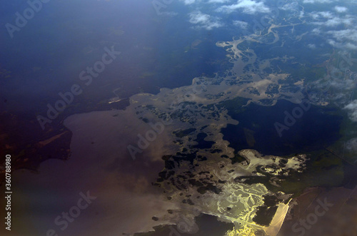 View from the airliner of Tallinn - Oslo. © Sergey Kamshylin