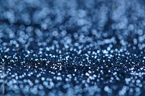 Abstract blue glitter background.