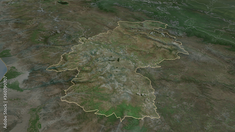 Huancavelica, Peru - outlined. Satellite Huancavelica, Peru - outlined. Satellite