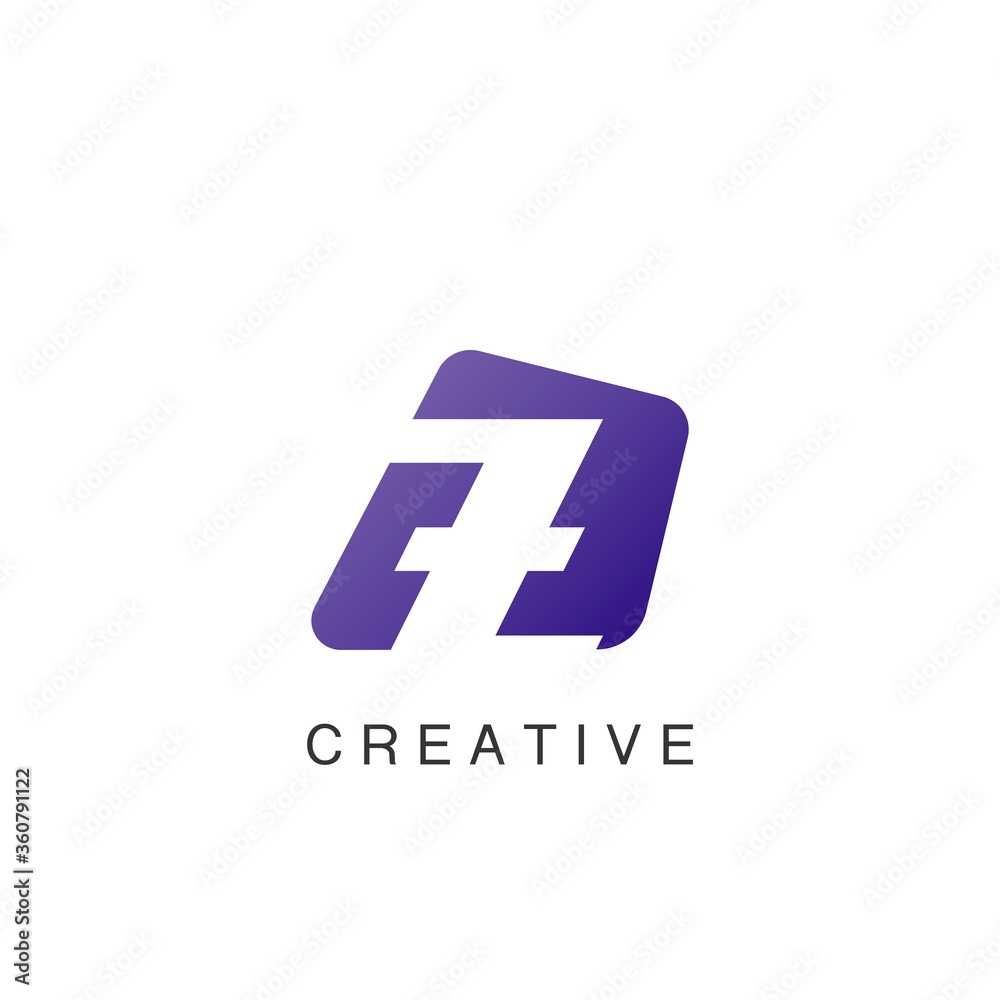 Abstract Techno Negative Space Initial Letter Z Logo icon Abstract Techno Negative Space Initial Letter Z Logo icon