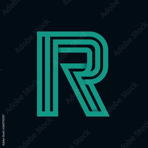 letter R and modern logo  icon and template