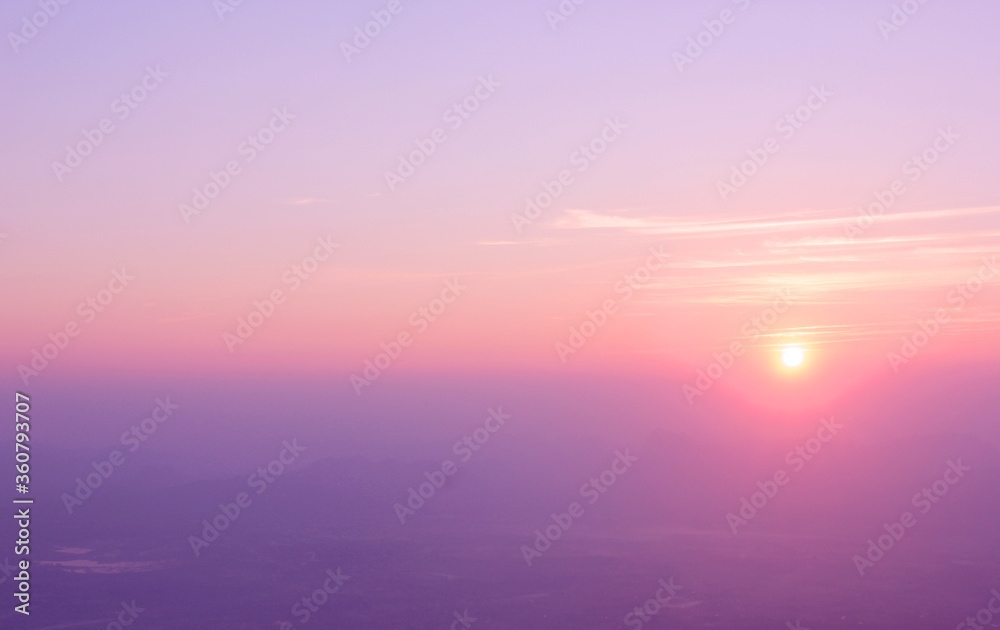 Sunset view landscape, pastel background Sunset view landscape, pastel background