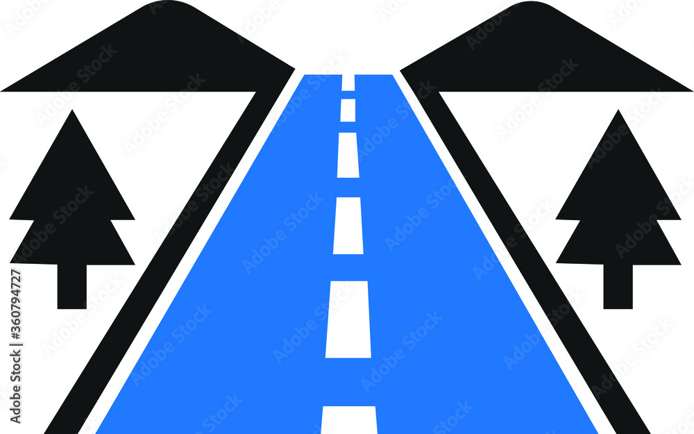 Fototapeta premium Road icon simple vector illustration