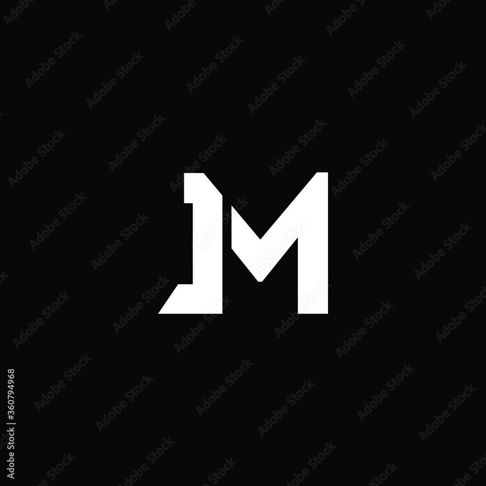 Professional Innovative 3D Initial JM logo and MJ logo. Letter JM MJ Minimal elegant Monogram. Premium Business Artistic Alphabet symbol and sign Professional Innovative 3D Initial JM logo and MJ logo. Letter JM MJ Minimal elegant Monogram. Premium Business Artistic Alphabet symbol and sign
